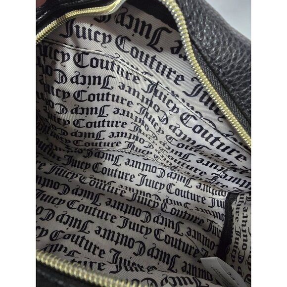 JUICY COUTURE Sports Bowler Top Handle Satchel Black Crossbody Dome- FLAWS - Picture 11 of 12